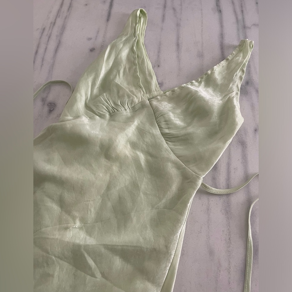 Peppermayo Loren dress in Light Green Sage shimmer - size 2 - Picture 8 of 17